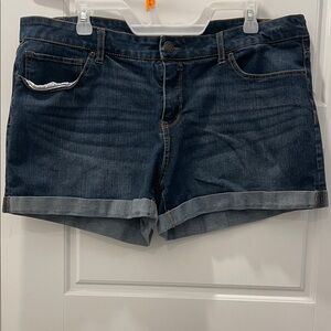 Time and Tru Dark Blue Jean Shorts